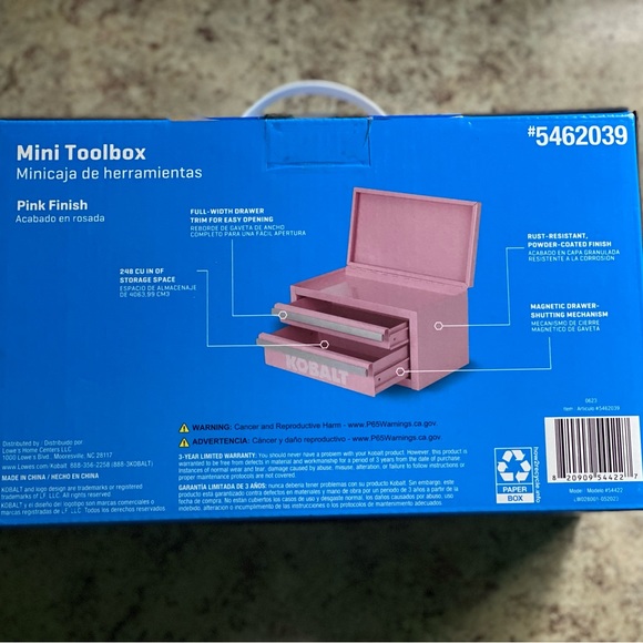 Pink Kobalt Mini Toolbox 2 Drawer Steel NEW Limited Edition - Picture 12 of 15